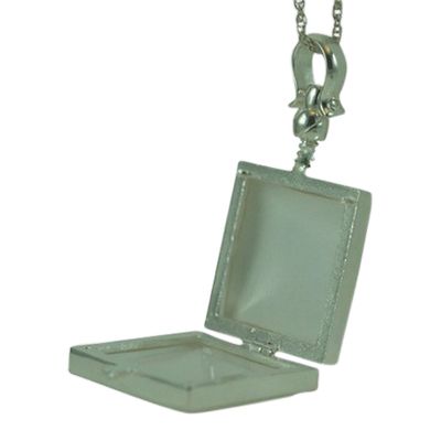 Square Glass Locket Memorial Jewelry